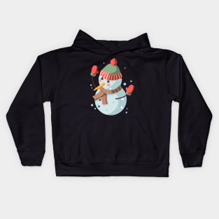 snowman santa hat gift Kids Hoodie